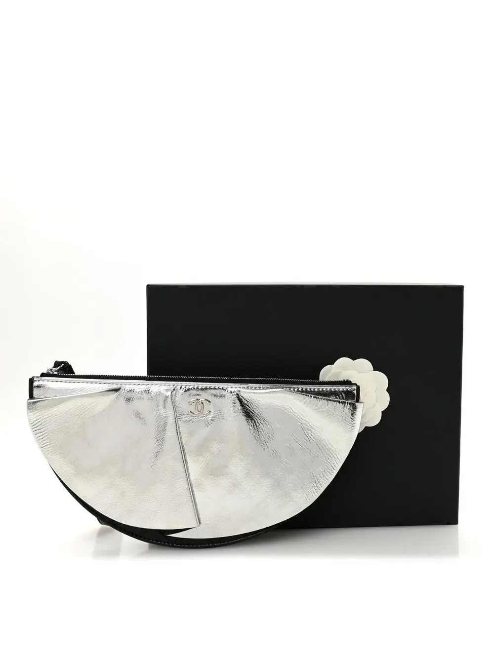 Chanel Metallic Lambskin Wave Clutch #324186C23B